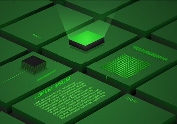 Abstract block background with artificial vector