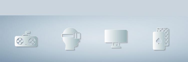 set game controller or joystick virtual reality vector image