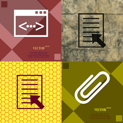set of abstract backgrounds with different web vector image