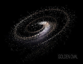 isolated design component shiny golden curl vector image