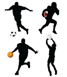 Sports Silhouette Set Vector Image