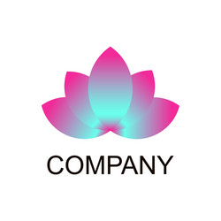 lotus flower logo design artistic colorful Vector Image