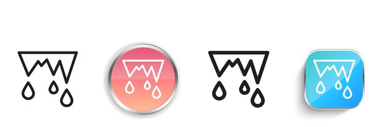 defrost icon thin linear regular and button style vector image
