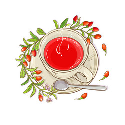 goji tea vector