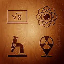 set radioactive in location square root x vector image
