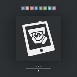 Tablet store icon vector