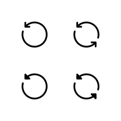 circle arrow icon set rotate refresh vector image