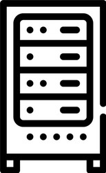 data center server line icon vector