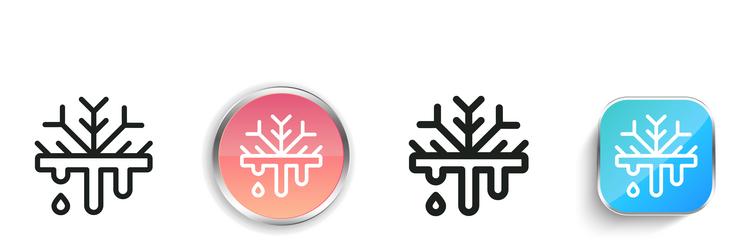 defrost icon thin linear regular and button style vector image