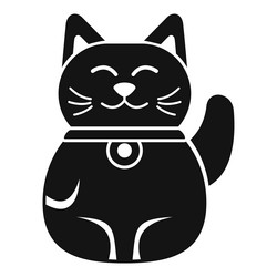 japanese lucky cat icon simple japan neko vector