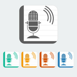 microphone icon vector