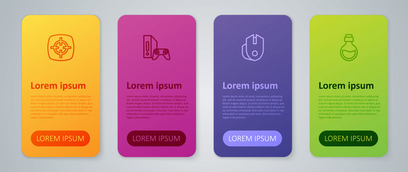 set line computer mouse bottle with magic elixir vector image