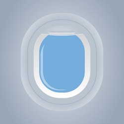 Plane window isolated view from inside vector