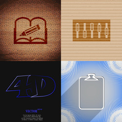 set of abstract backgrounds with different web vector image