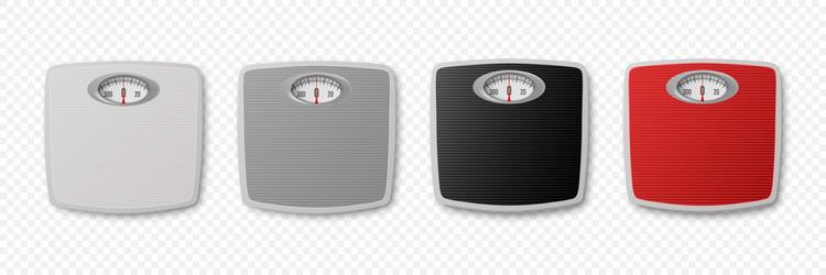 3d realistic bathroom scales body vector