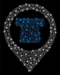 bright mesh network atm map pointer with flare vector image