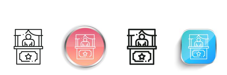 buildings icon thin linear regular and button vector image