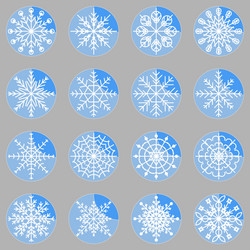 Create snowflake icons on button vector