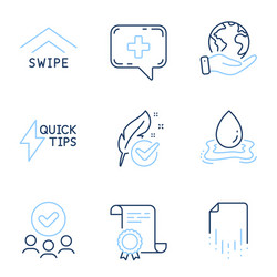 quickstart guide swipe up and recovery file icons vector image