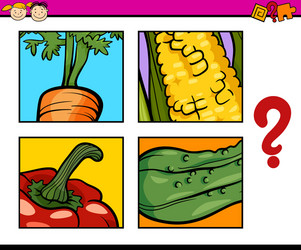 educational puzzle task for children vector