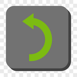 Rotate left rounded square button vector