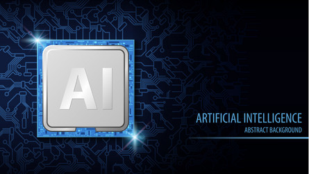 artificial intelligence ai abstract background vector image