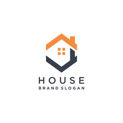 Building rent logo design with line art concept Vector Image