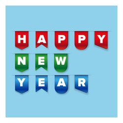 Happy new year ribbon vector