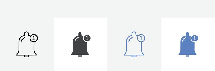 notification set use for web ui or app vector image
