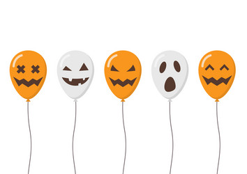 scary air balloons for halloween vector