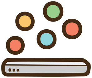 scatter plot - graph and chart doodle art vector image