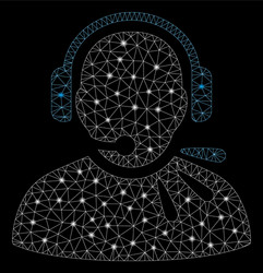 flare mesh 2d operator speech with spots vector image