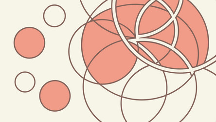 minimalist circular intersecting shapes abstract vector image
