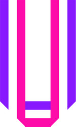 new font folded from two paper tapes vector image