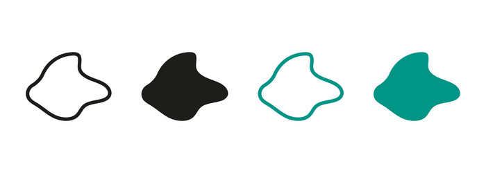 Organic abstract blob shape random blotch line vector