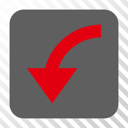 Rotate ccw rounded square button vector