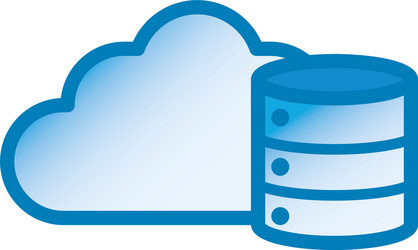 cloud computing and web hosting line gradient vector image
