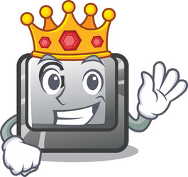king button g installed on mascot computer vector image
