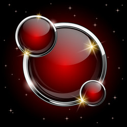 Abstract background with colorful neon circles Vector Image