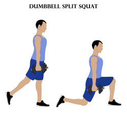 Basic rgbwoman doing dumbbell bicep curls Vector Image