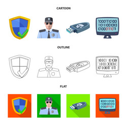 isolated object virus and secure icon vector image