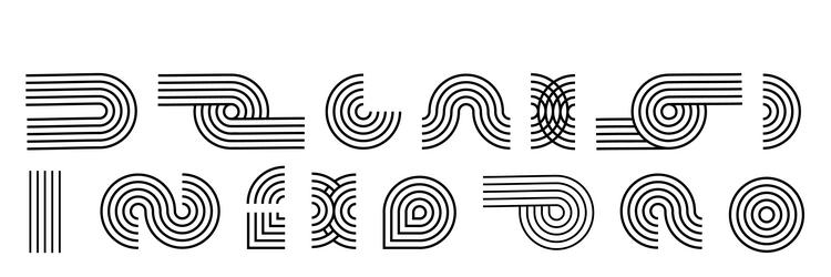 line pattern abstract shapes geometric elements vector image