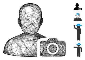 Network user photo mesh vector