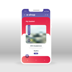 Blue online banking ui ux gui screen for mobile Vector Image