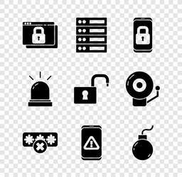 Set secure your site with https ssl server data vector