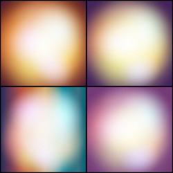 abstract set of multicolored backgrounds defocused vector image
