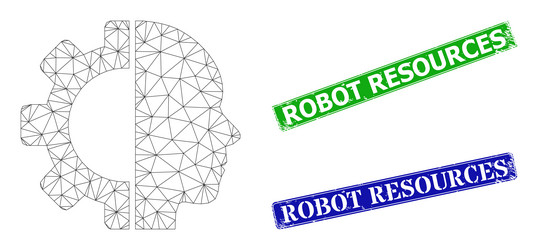 Cyborg Head with Robot Resources vector