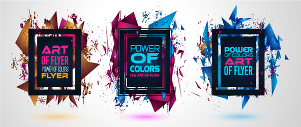 futuristic frame art design with abstract shapes vector image