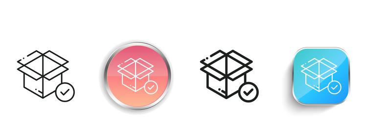 delivery icon thin linear regular and button vector image