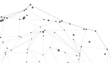 Global network connections with points and lines vector